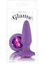 Glams Silicone Butt Plug - Purple Gem