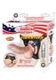 All American Whoppers Vibrating Curved Dildo With Balls And Universal Harness 5in - Vanilla